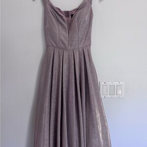 B Darlin Sleeveless Pink Glitter Dress